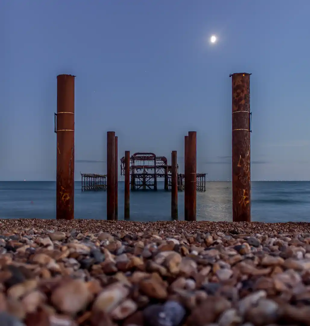 West Pier at night